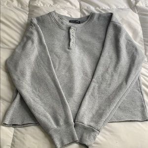 cropped Brandy Melville button up sweatshirt